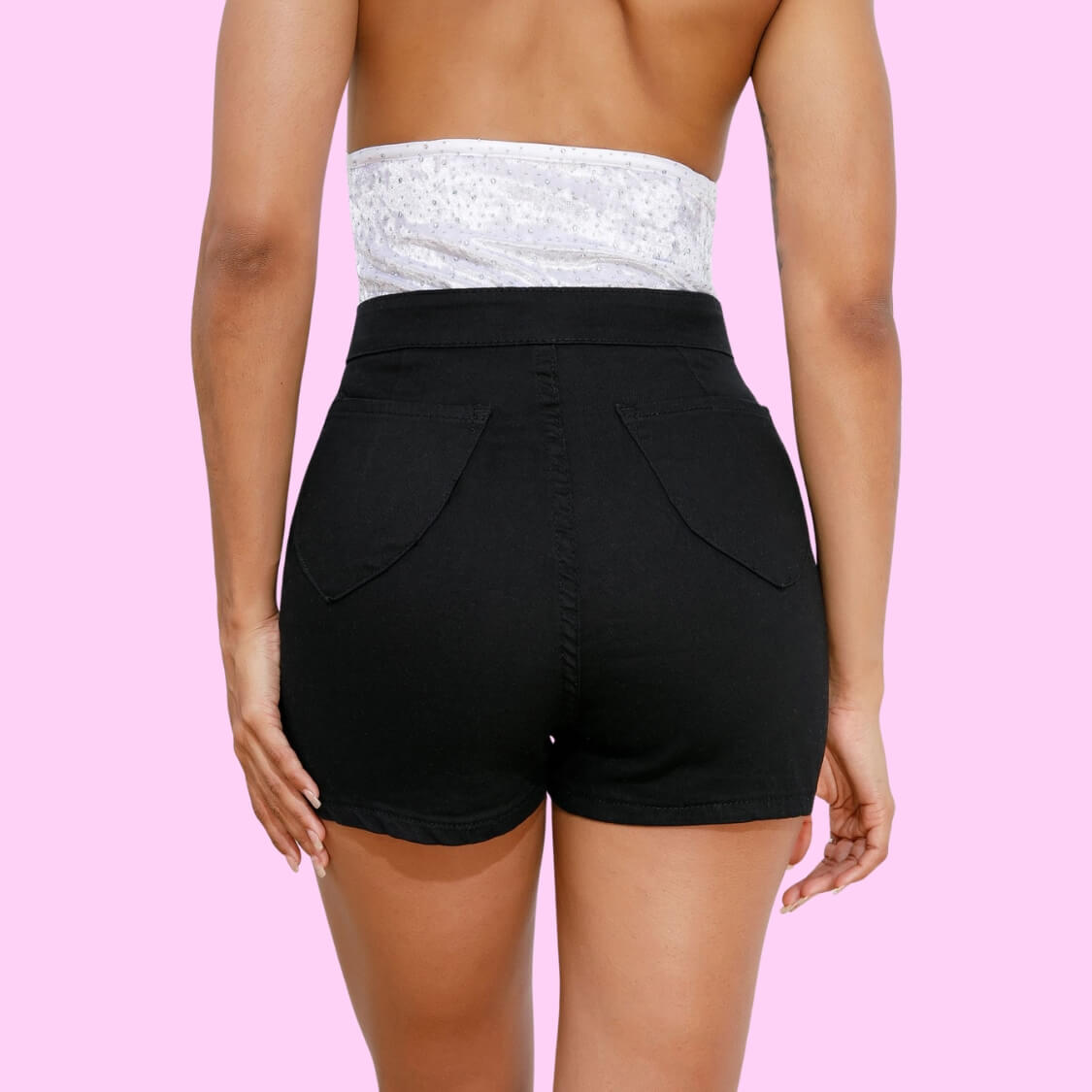 Black Denim Shorts