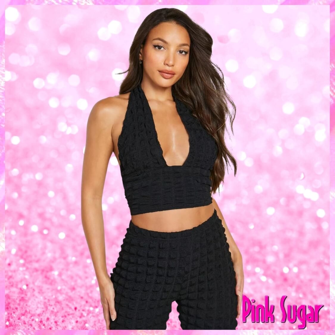 Bubble Jersey Flare Pants Set
