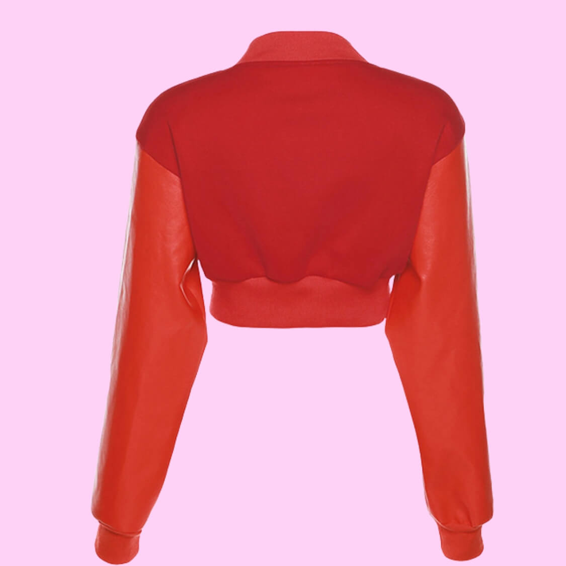 Cropped Embroidered Bomber Jacket