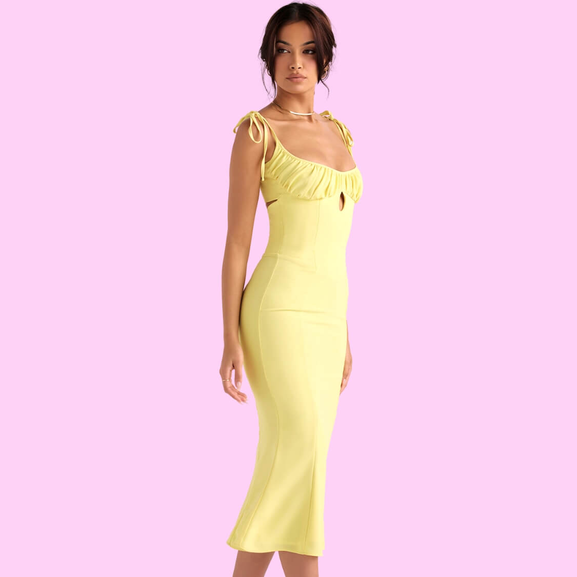Cut Out Midi Maxi Dress 