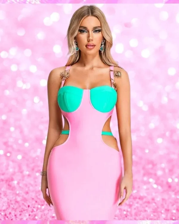 Cutout Bandage Maxi Dress