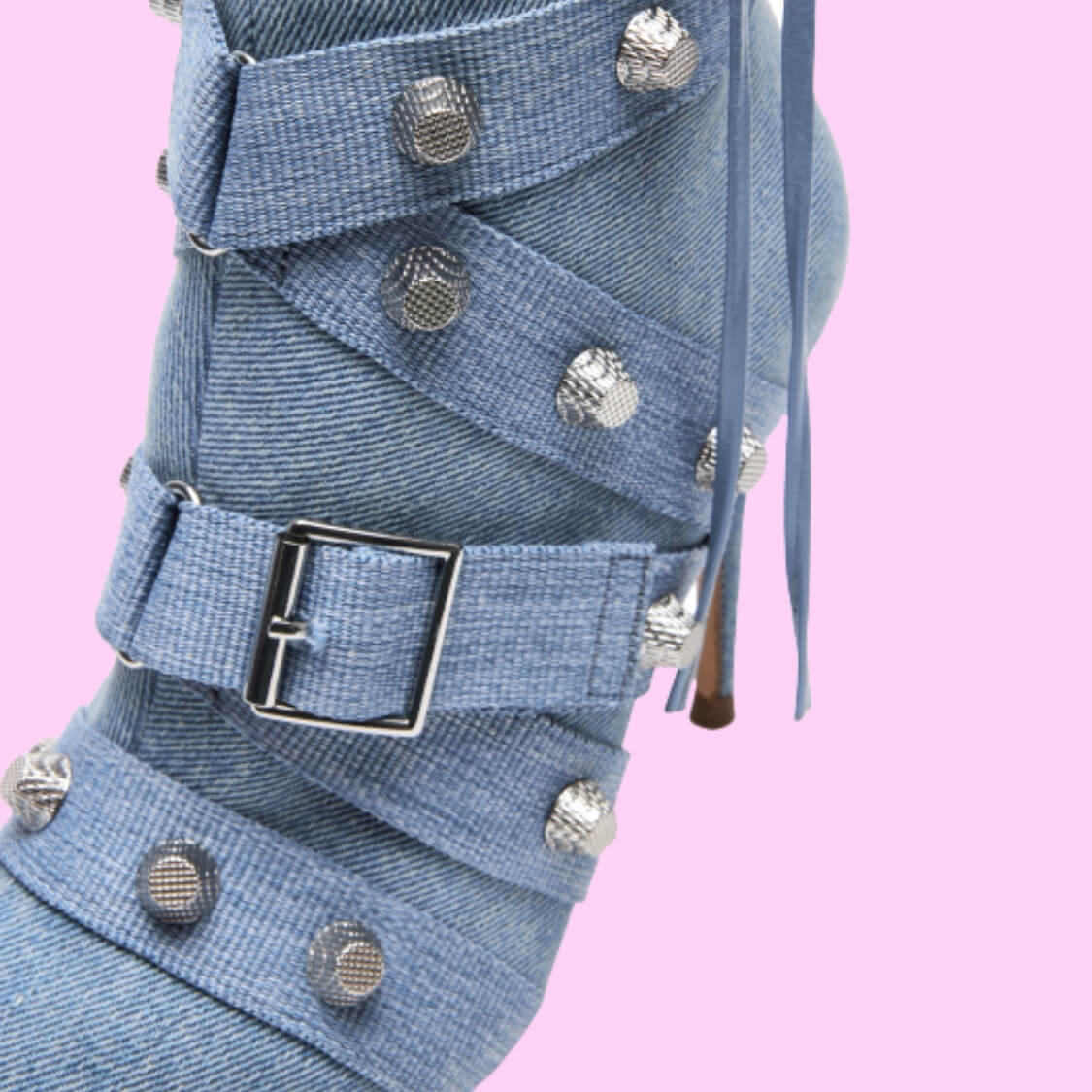 Denim Calf Boots