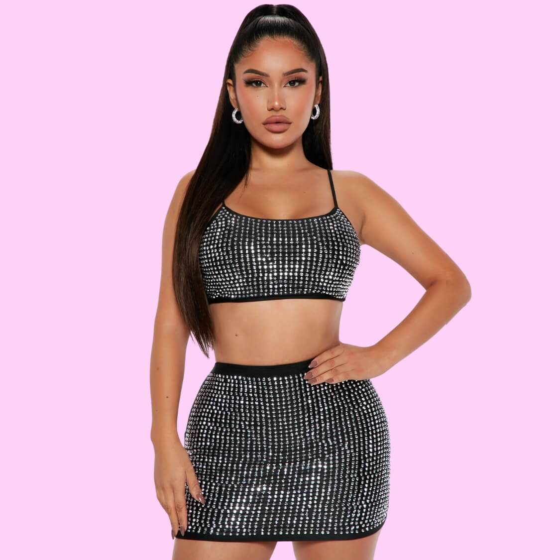 Diamond Two Piece Skirt Set