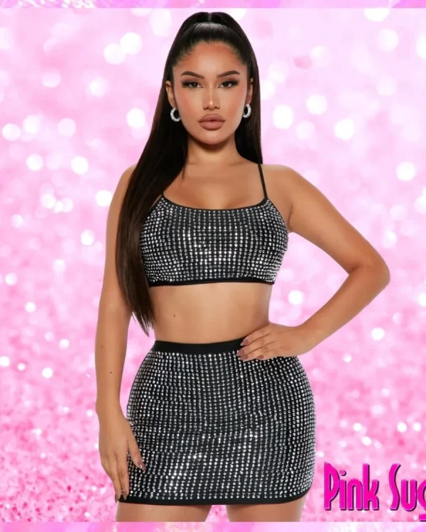 Diamond Two Piece Skirt Set
