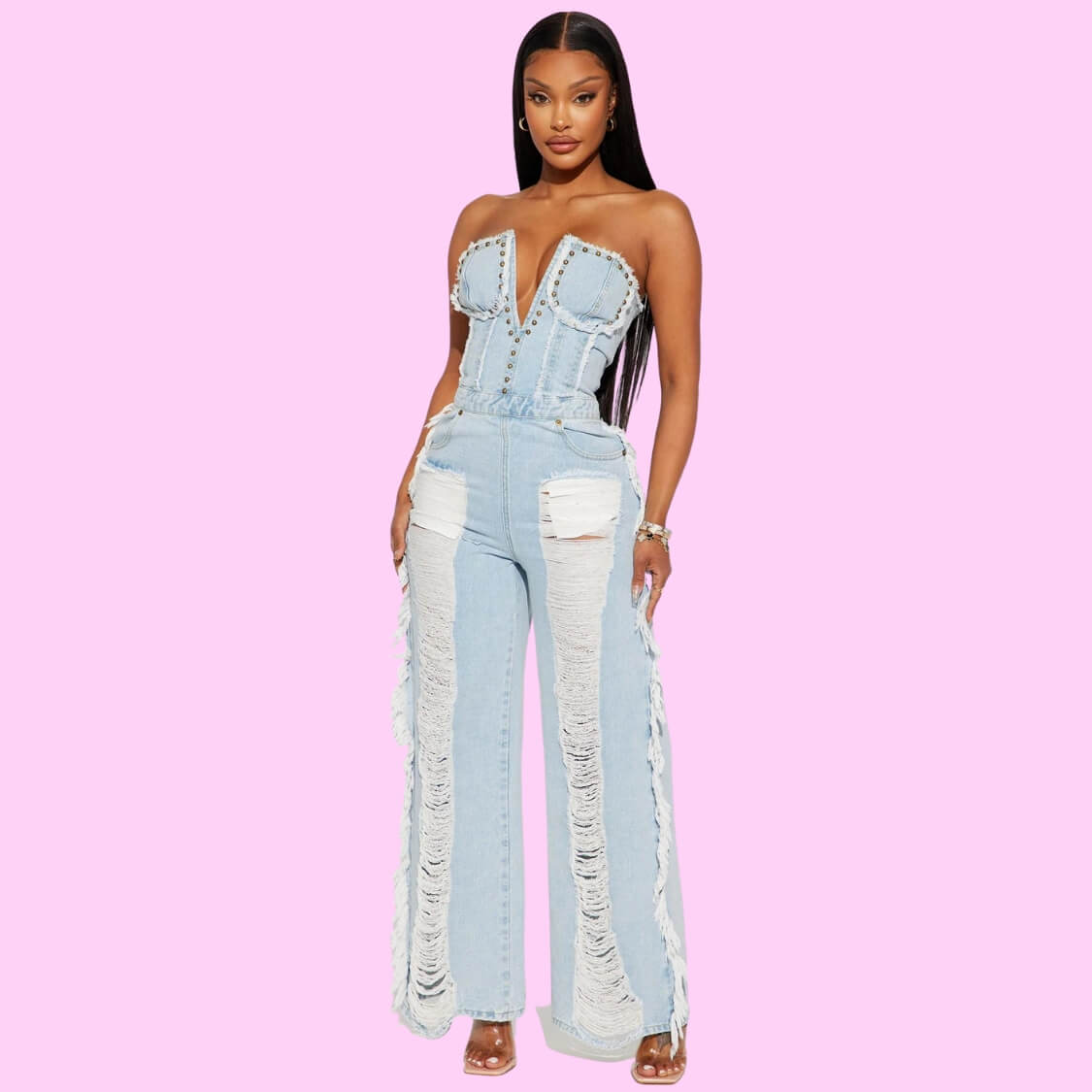 Distressed Jumpsuit
