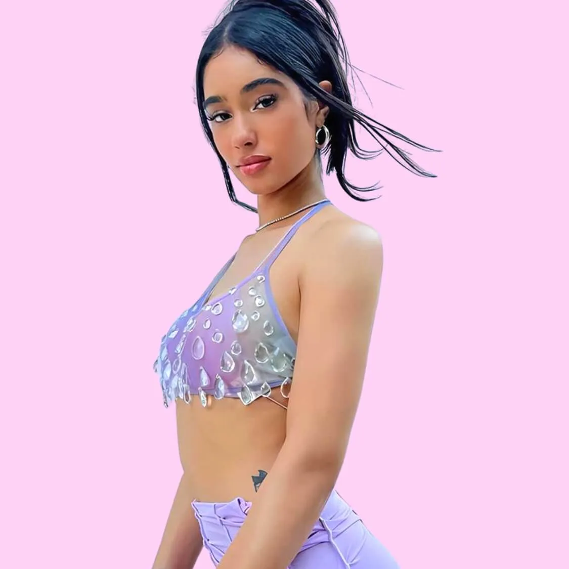 Drop Crystal Bralette Top