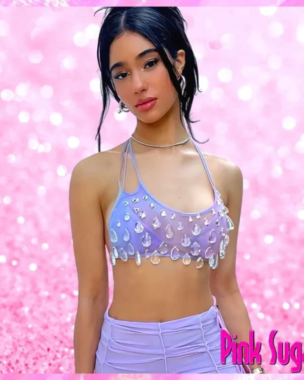 Drop Crystal Bralette Top