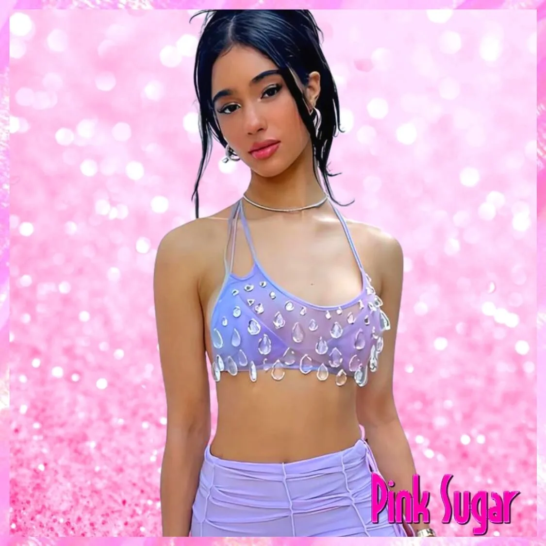 Drop Crystal Bralette Top