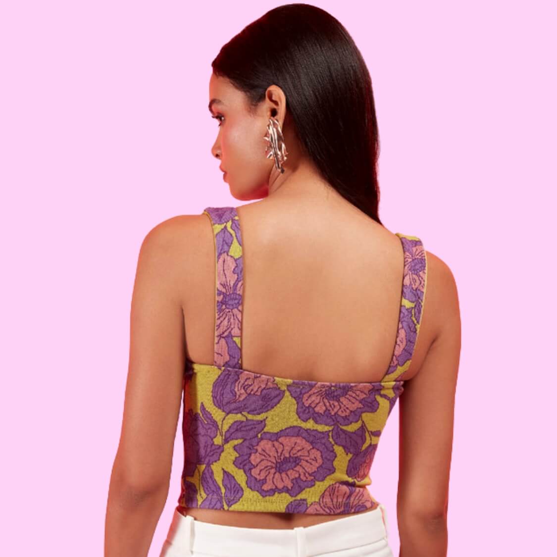 Floral Corset Crop Top
