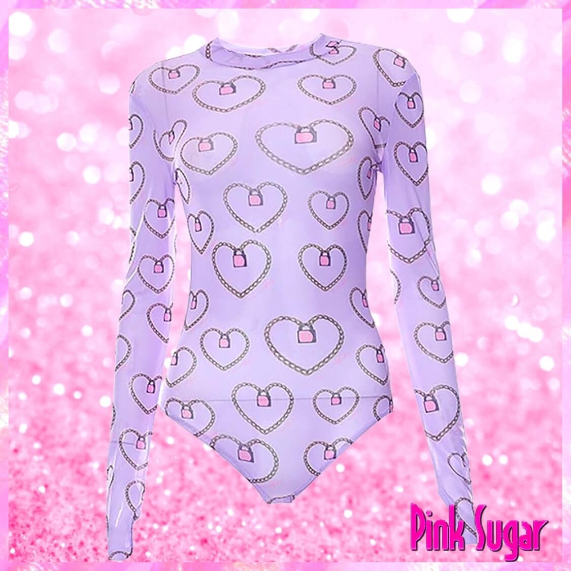 Heart Chain Sheer Bodysuit