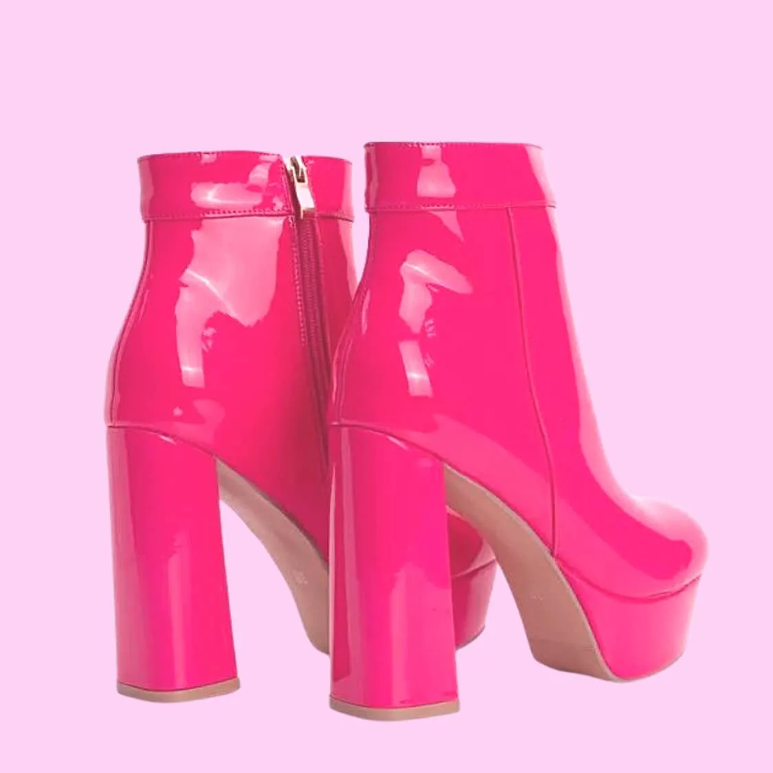 Hot Pink Platform Boots