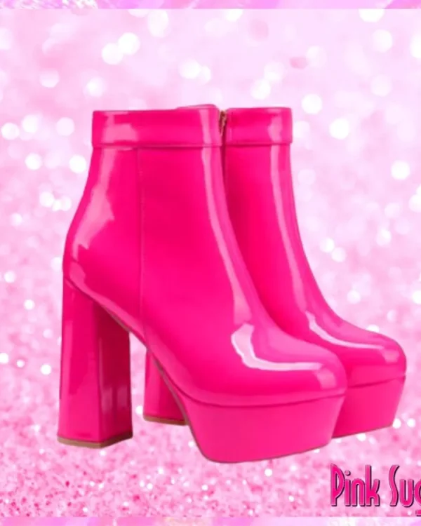 Hot Pink Platform Boots