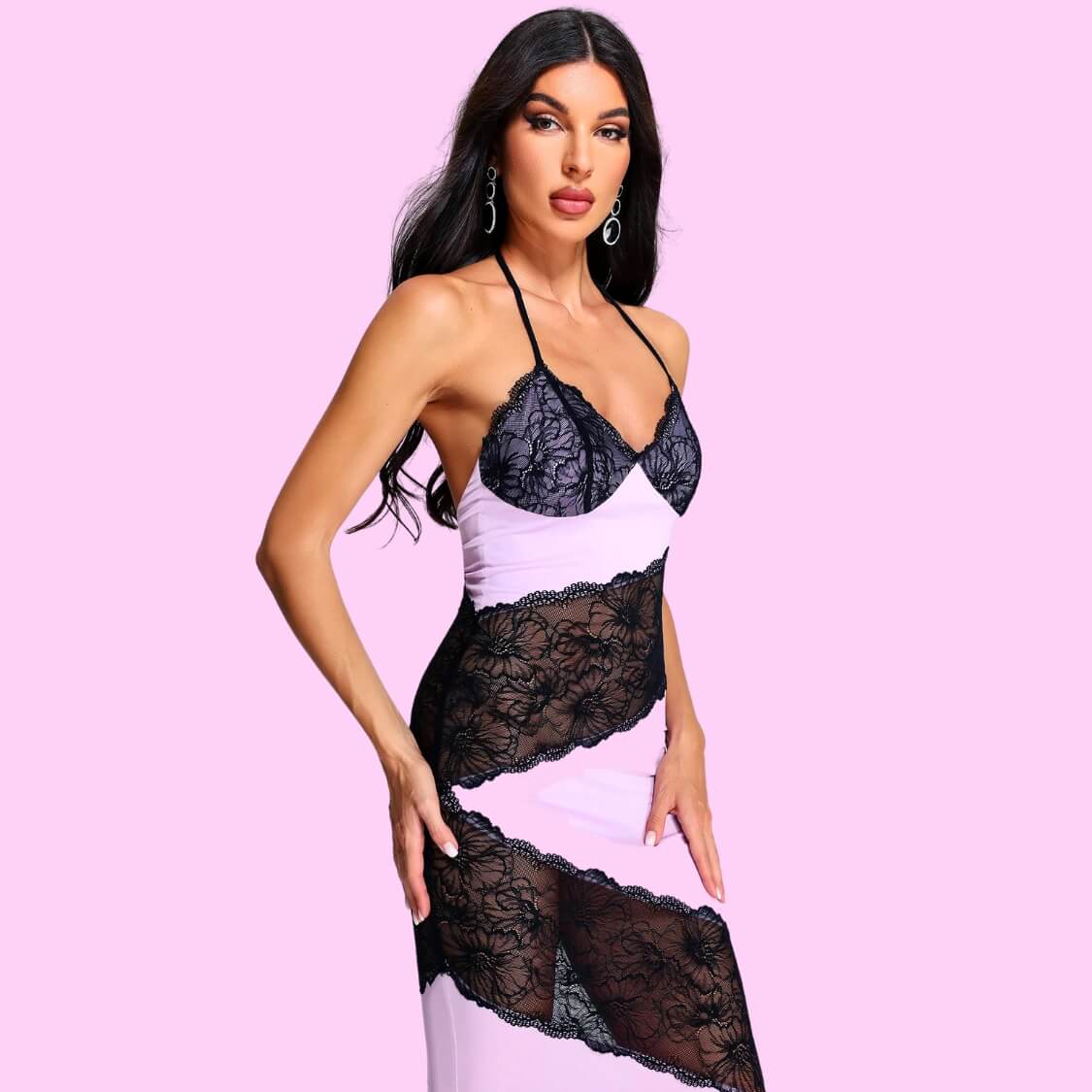 Lace Midi Slip Dress