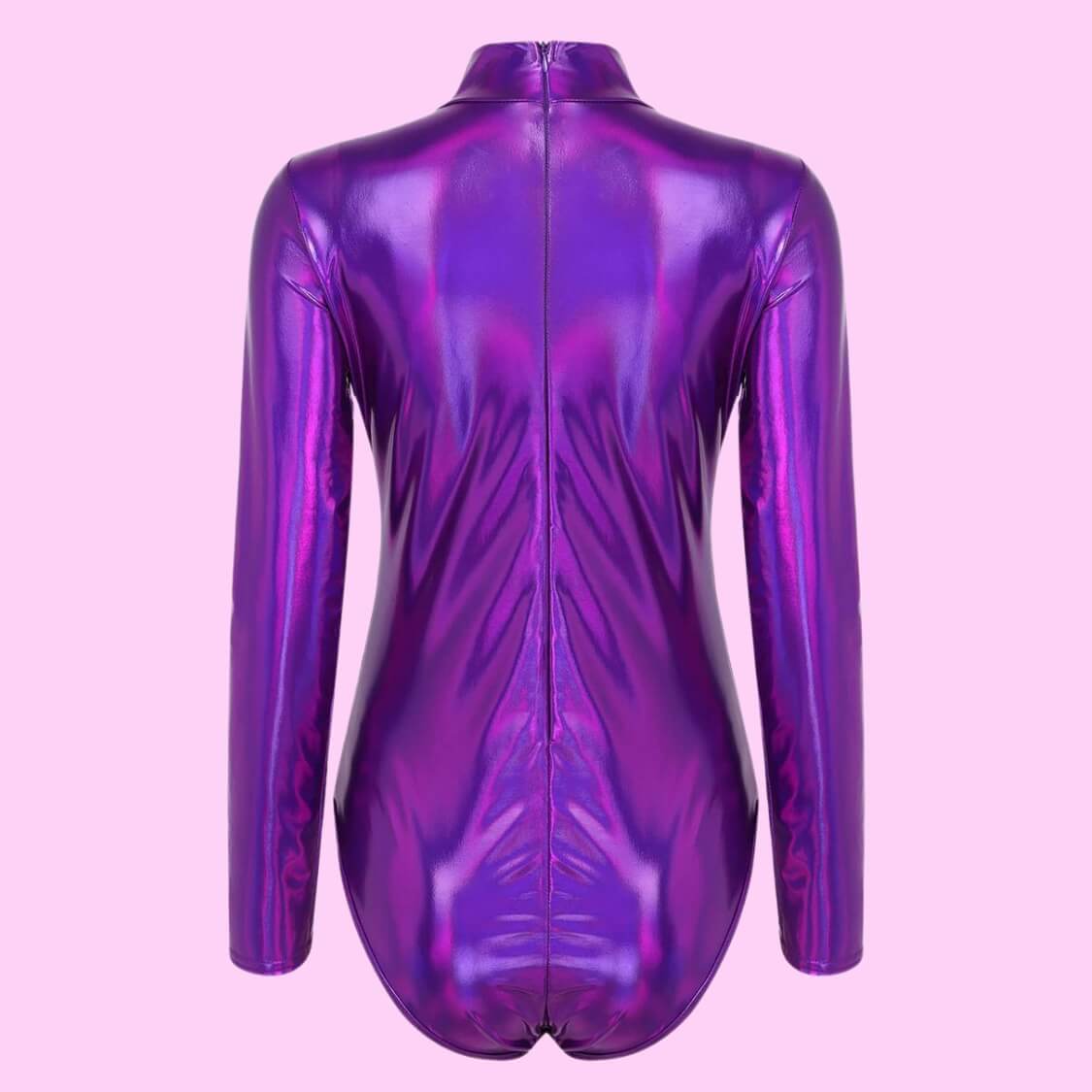 Latex Bodysuit Holo Purple