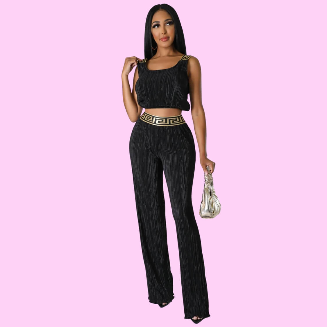 Palazzo Pant Set Black