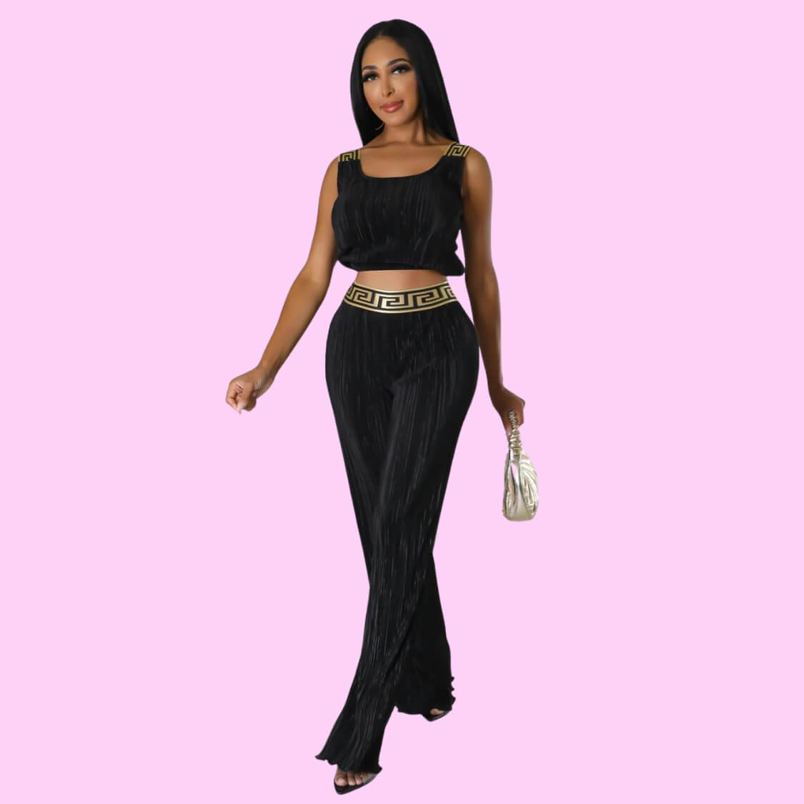 Palazzo Pant Set Black