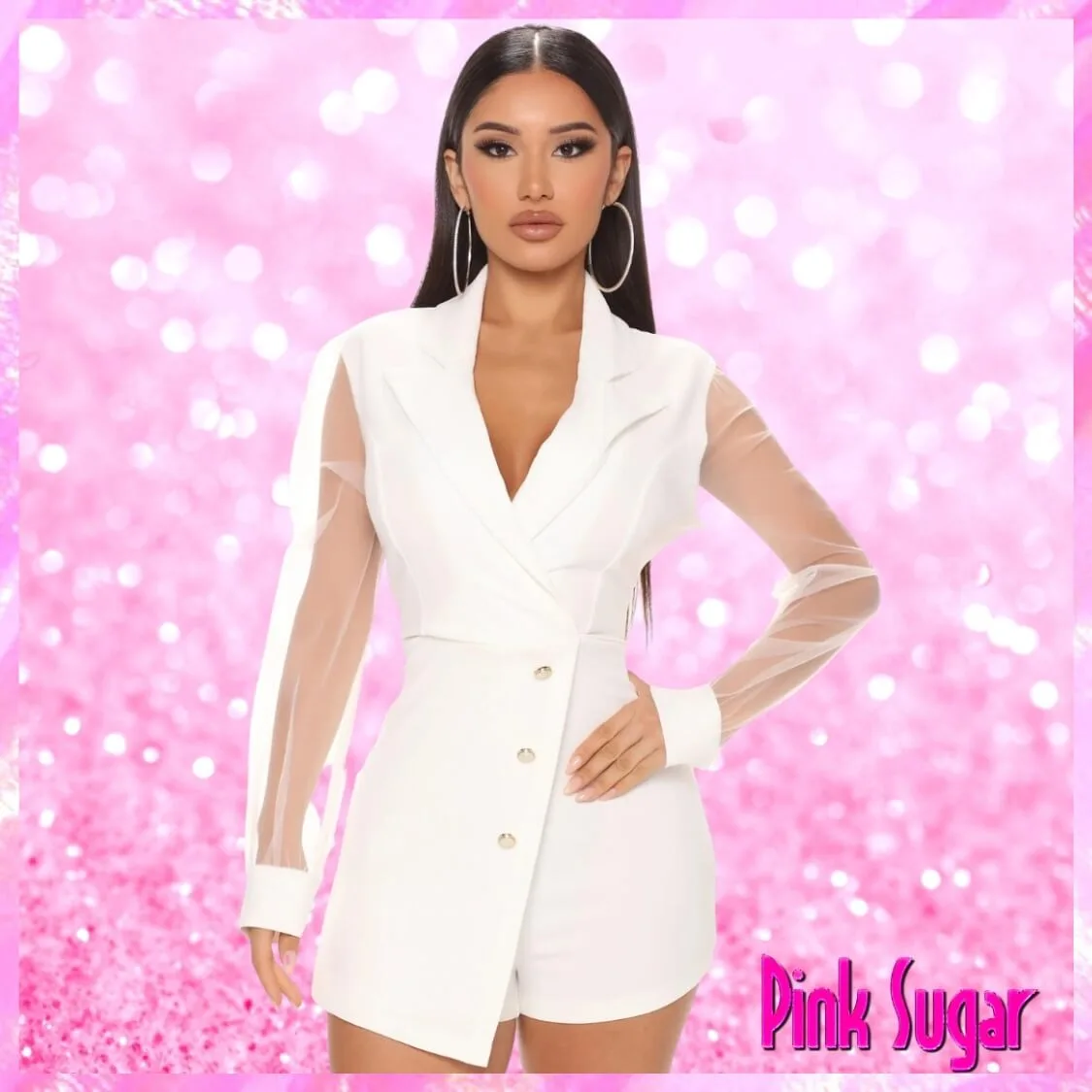 Blazer Romper White