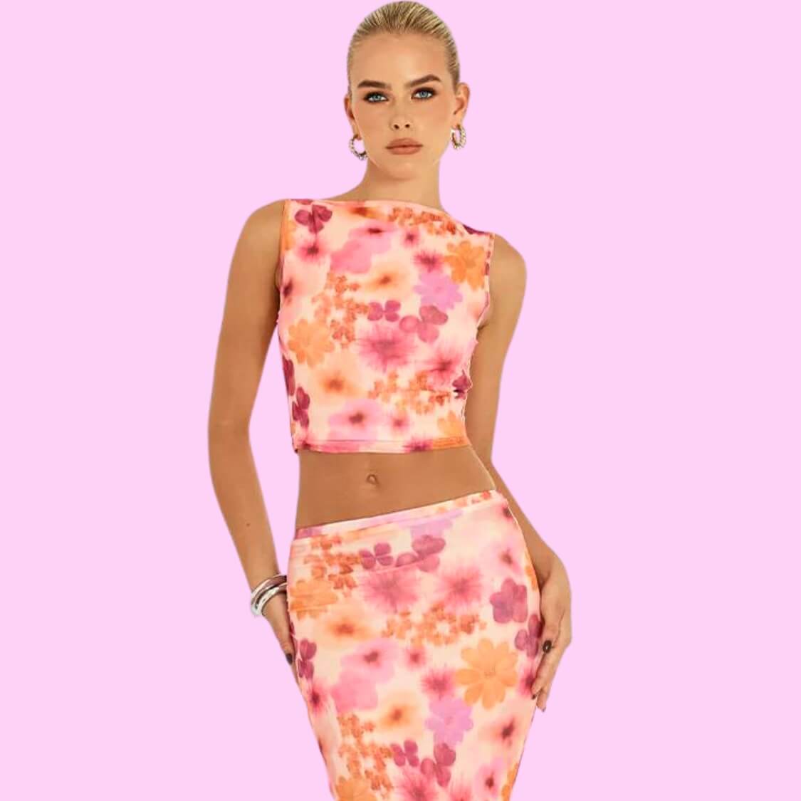 Peony-Floral-2pc-Maxi-Dress