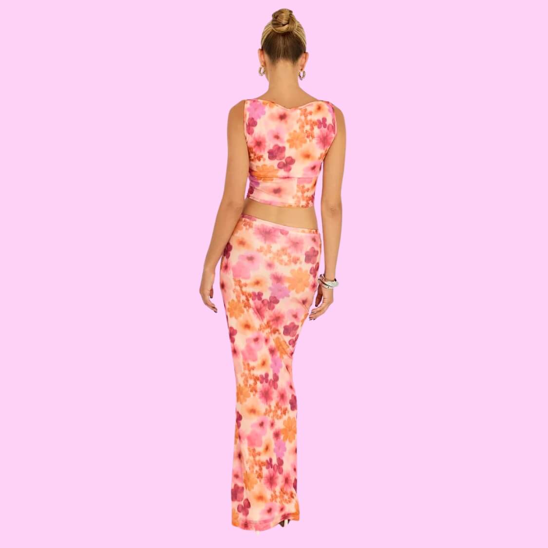 Peony Floral 2pc Maxi Dress