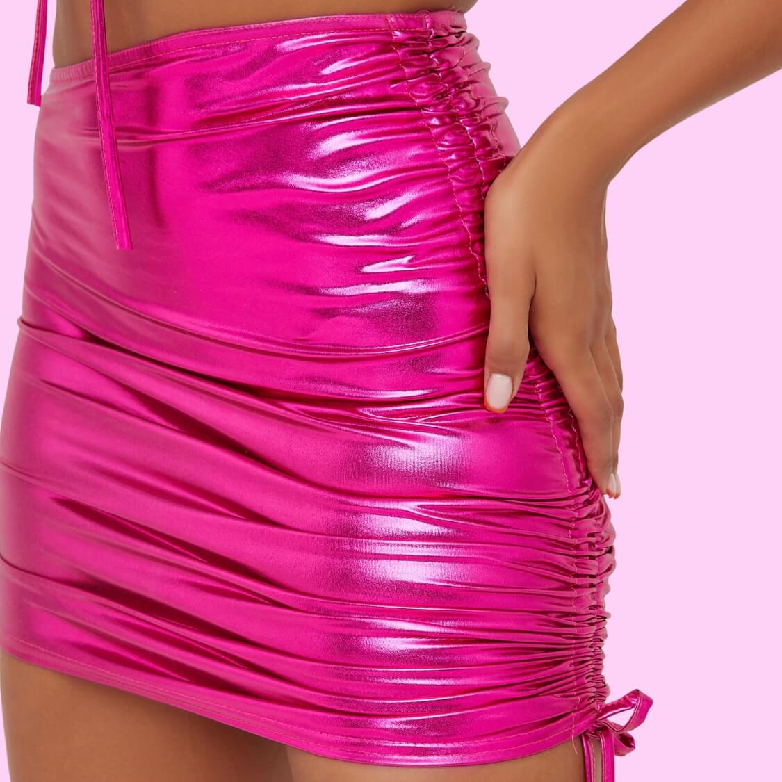 Pink Metallic Skirt
