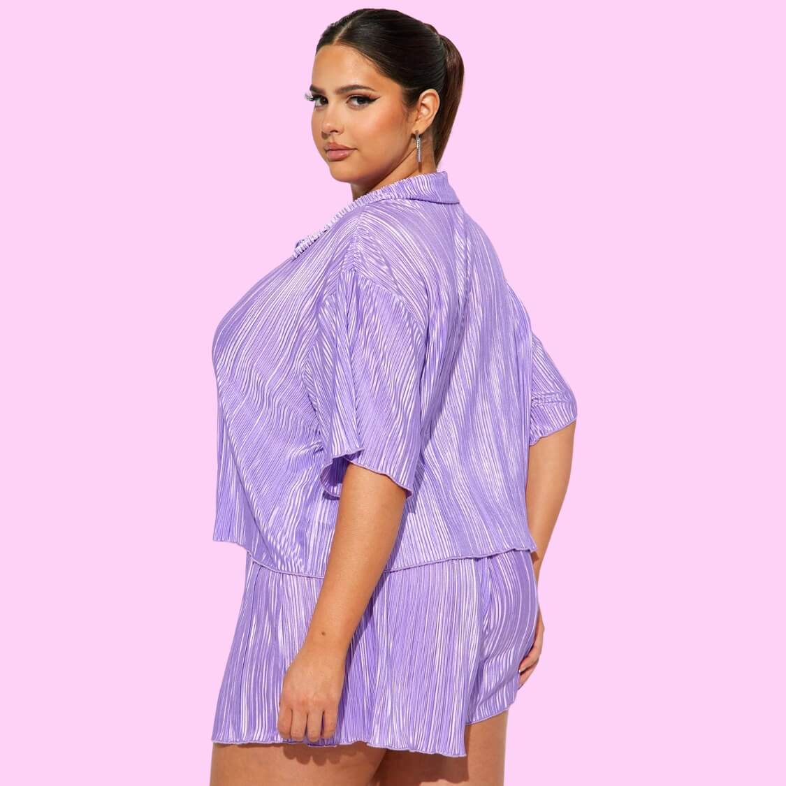 Plisse Short Set