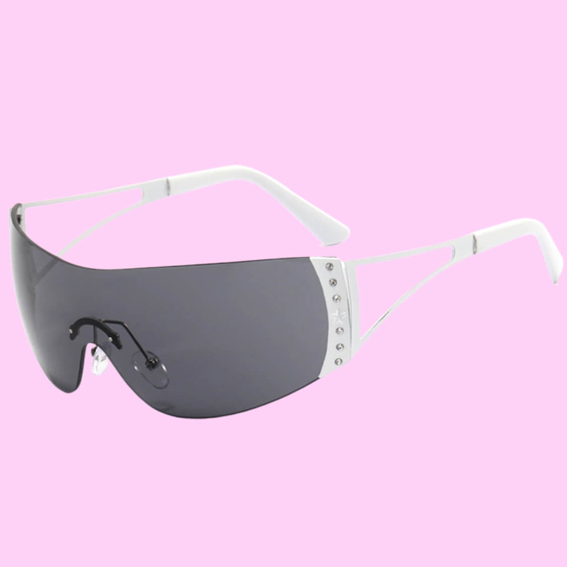 Rimless Gradient Sunglasses White