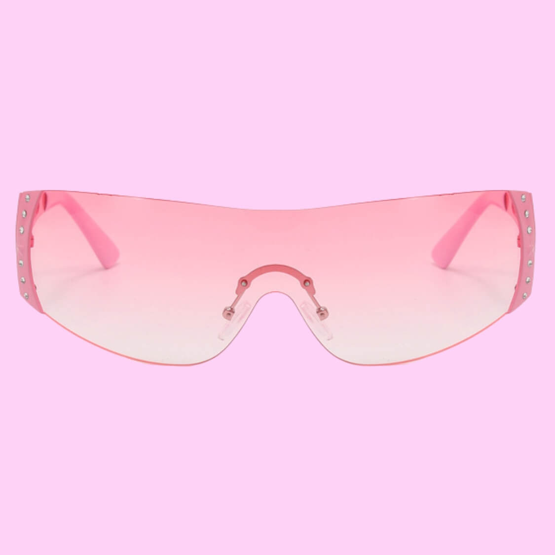 Rimless Gradient Sunglasses Pink