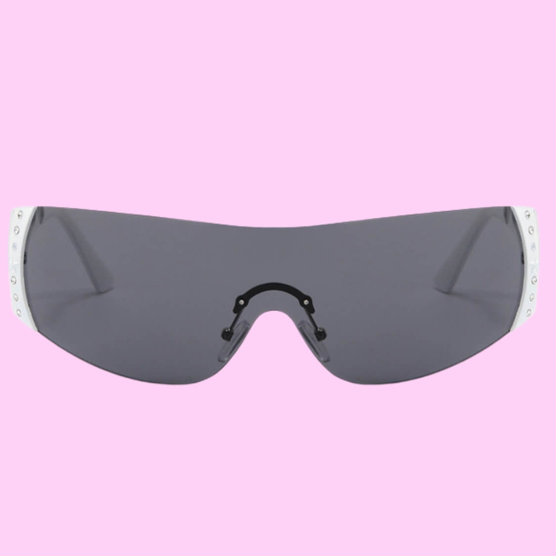 Rimless Gradient Sunglasses White