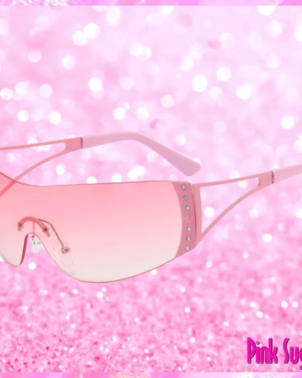 Rimless Gradient Sunglasses Pink