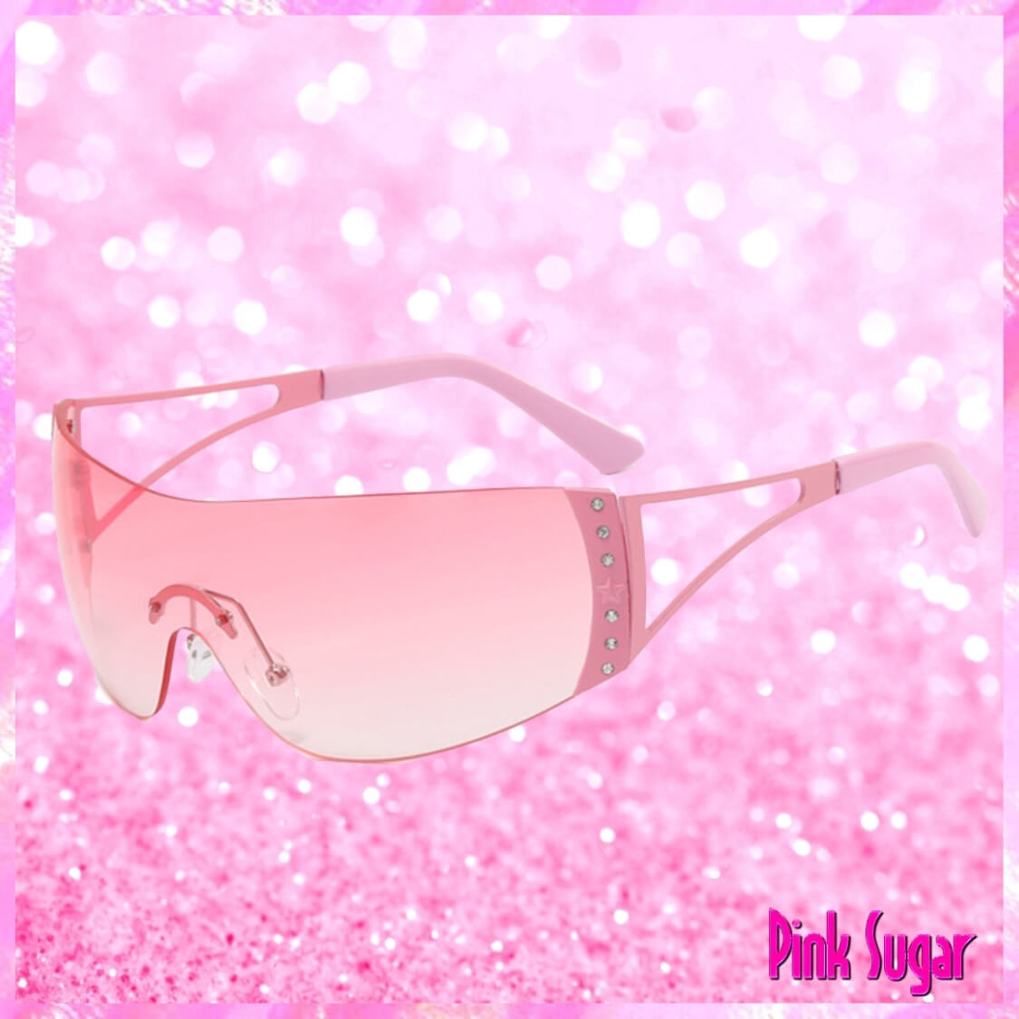 Rimless Gradient Sunglasses Pink