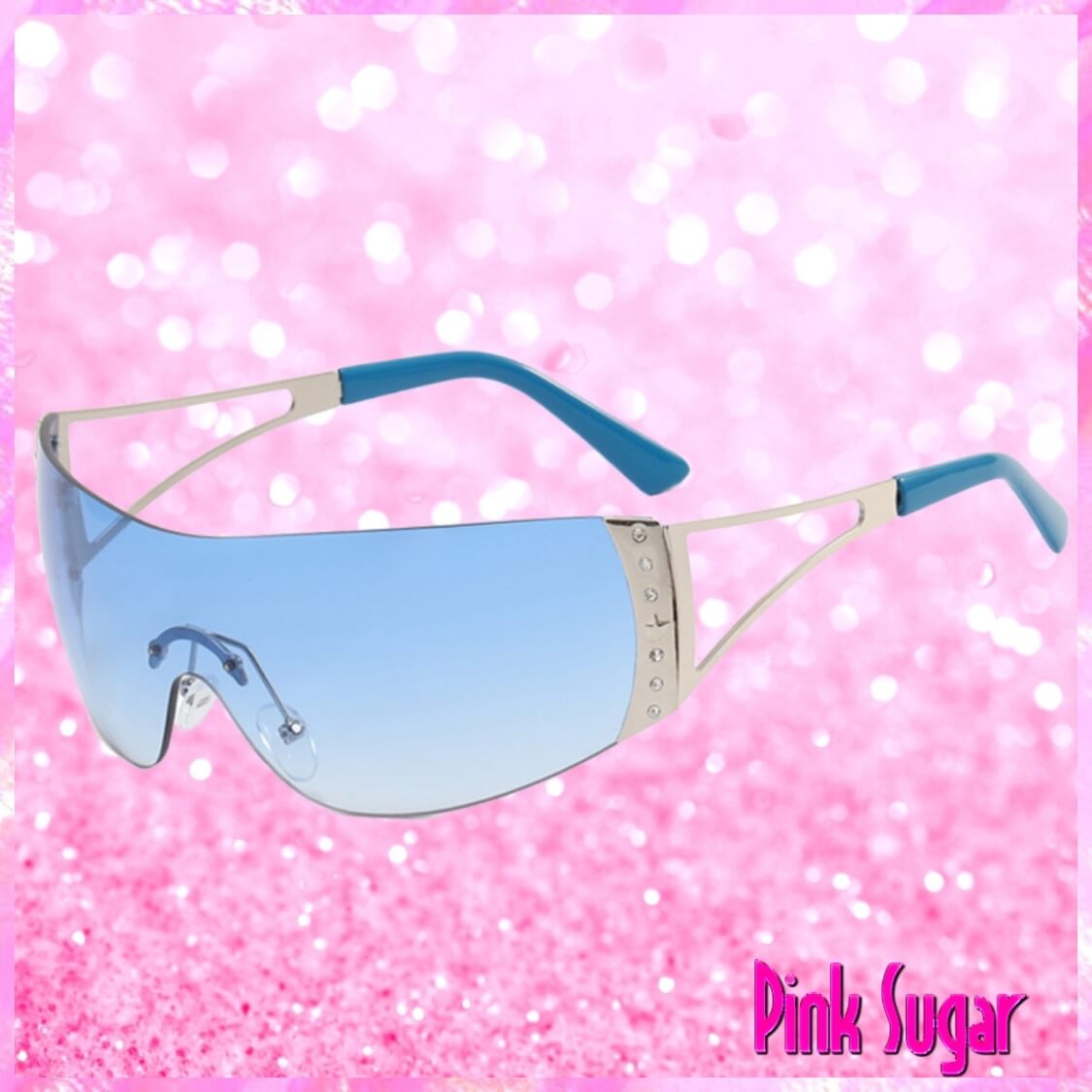 Rimless Gradient Sunglasses Blue
