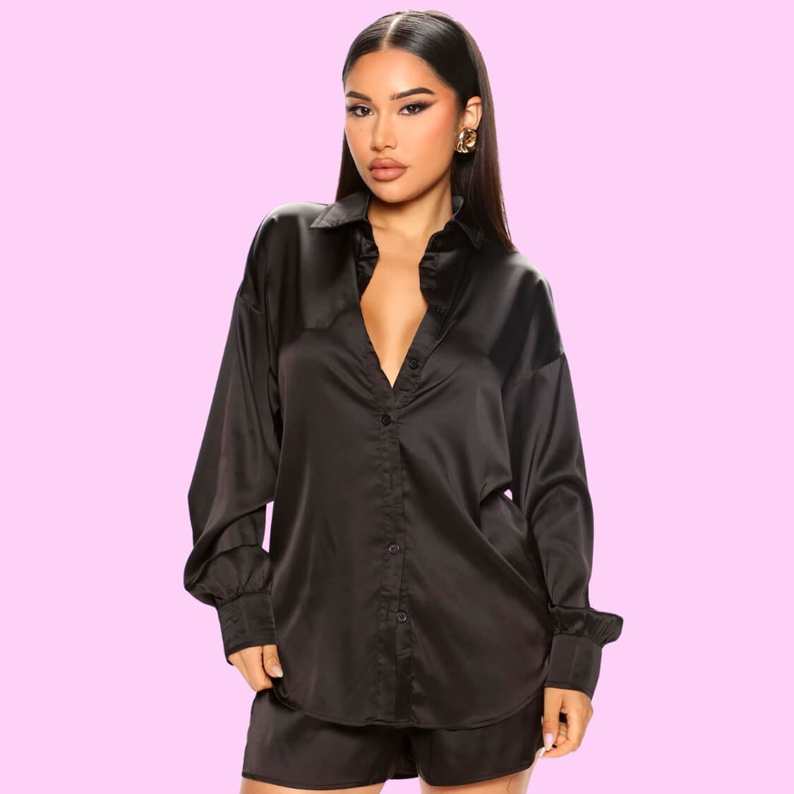 Satin Short Set