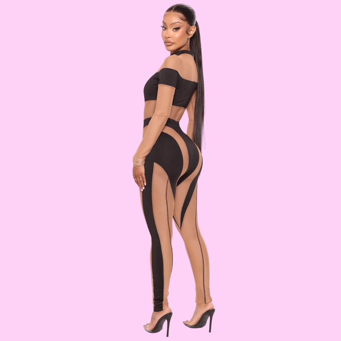 Sheer Mesh Jumpsuit