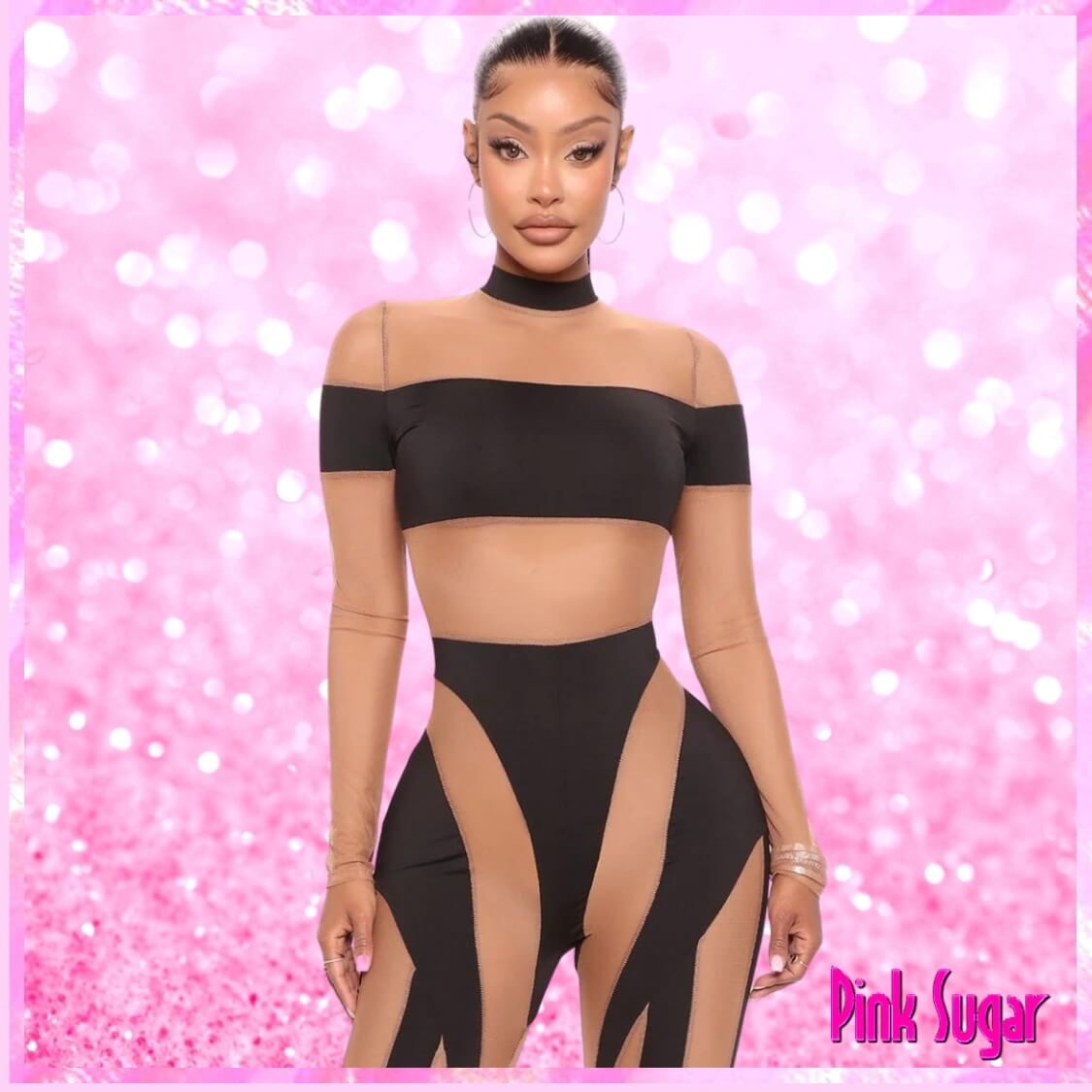 Sheer Mesh Jumpsuit