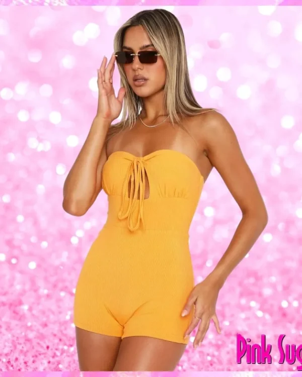 Strapless Playsuit Romper Sunset