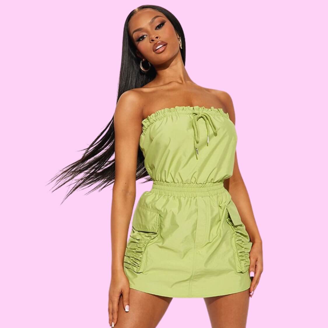 Tube Top Skort Romper