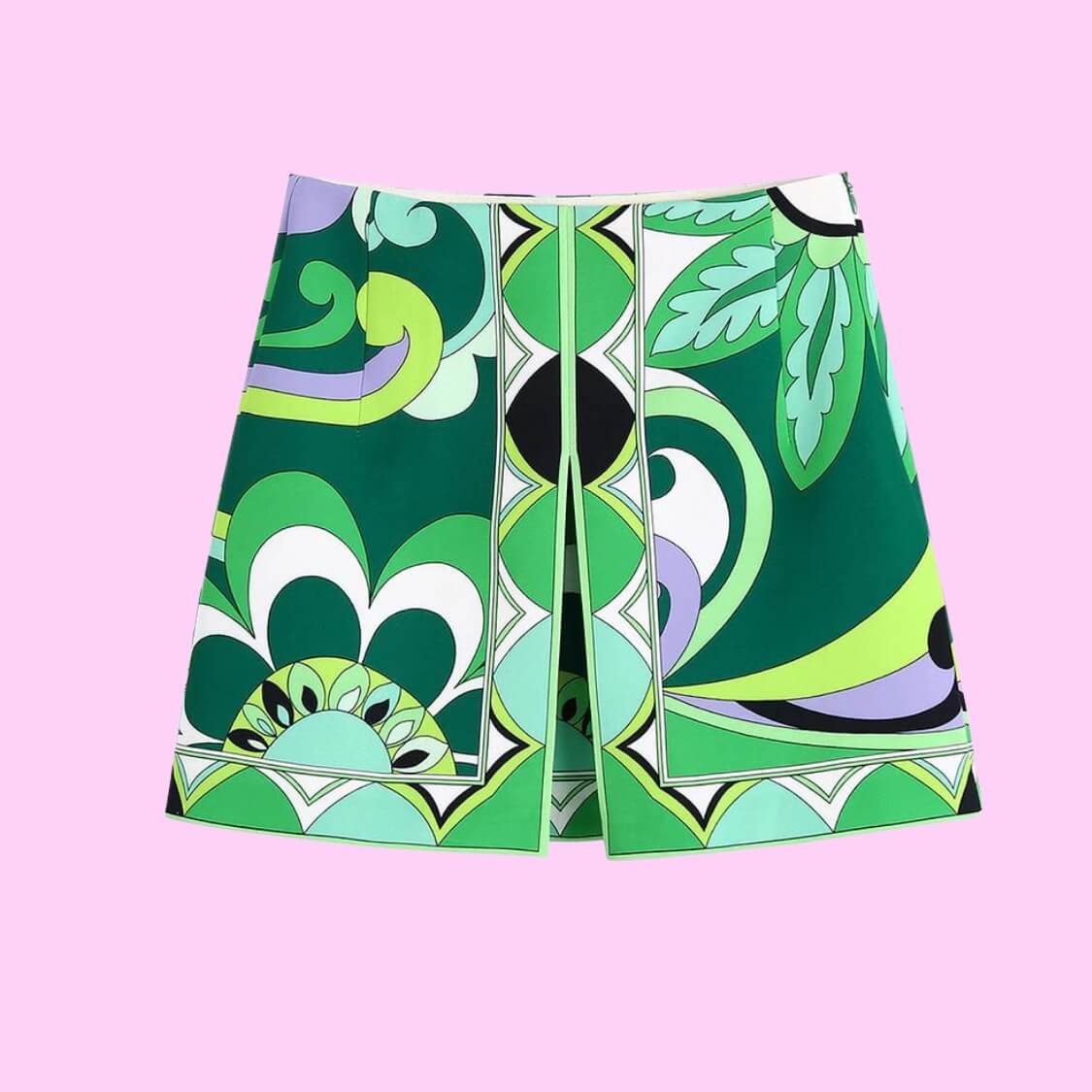 Vintage Abstract Floral Shorts