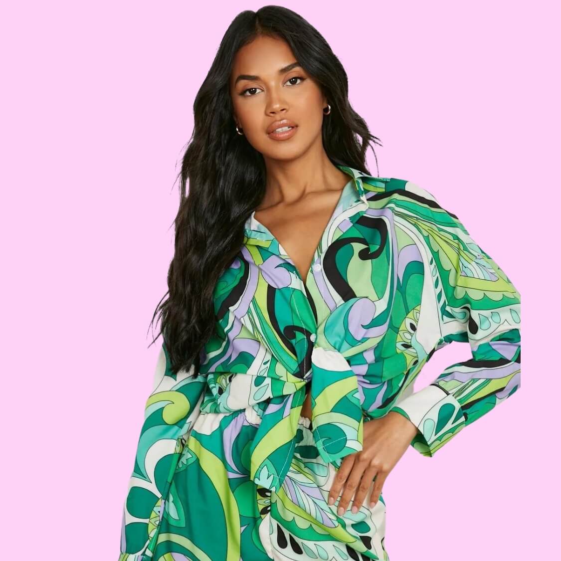 Vintage Abstract Floral Top