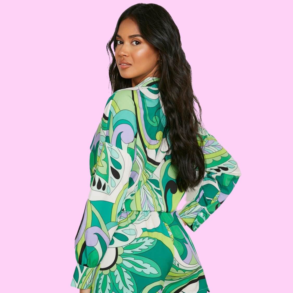 Vintage Abstract Floral Top