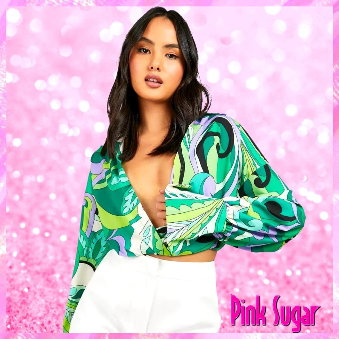 Vintage Abstract Floral Top