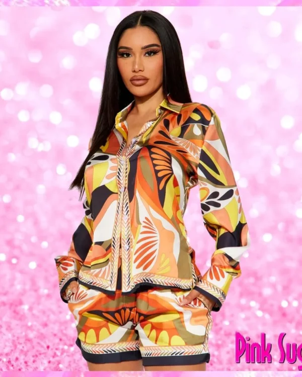 Vintage Tribal Abstract Top