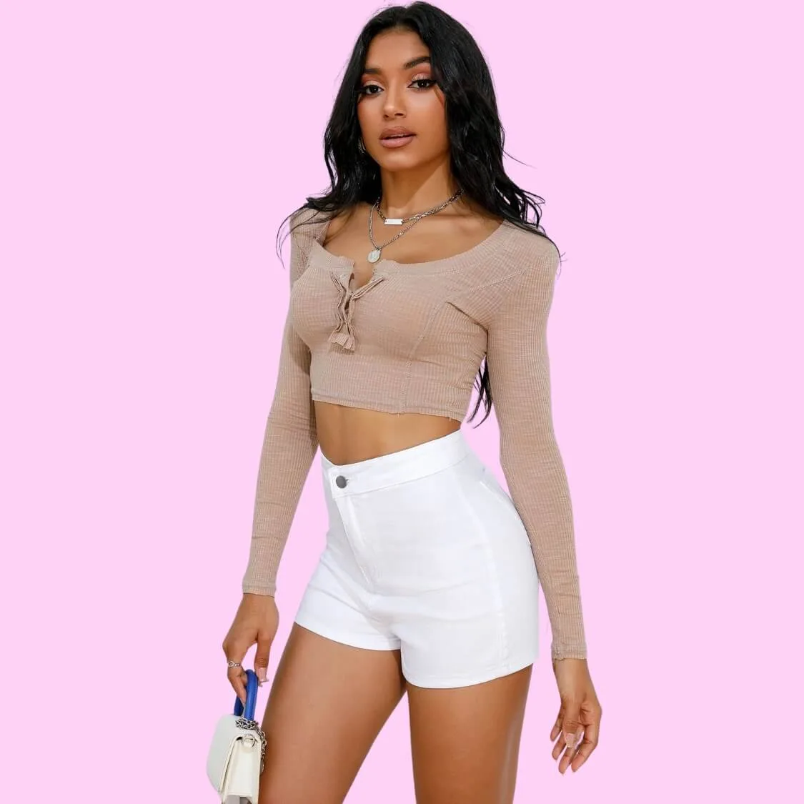 White Denim Shorts