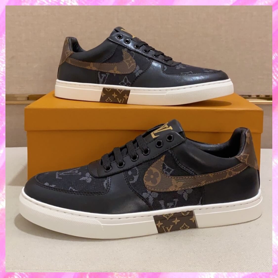 Black Monogram Sneakers