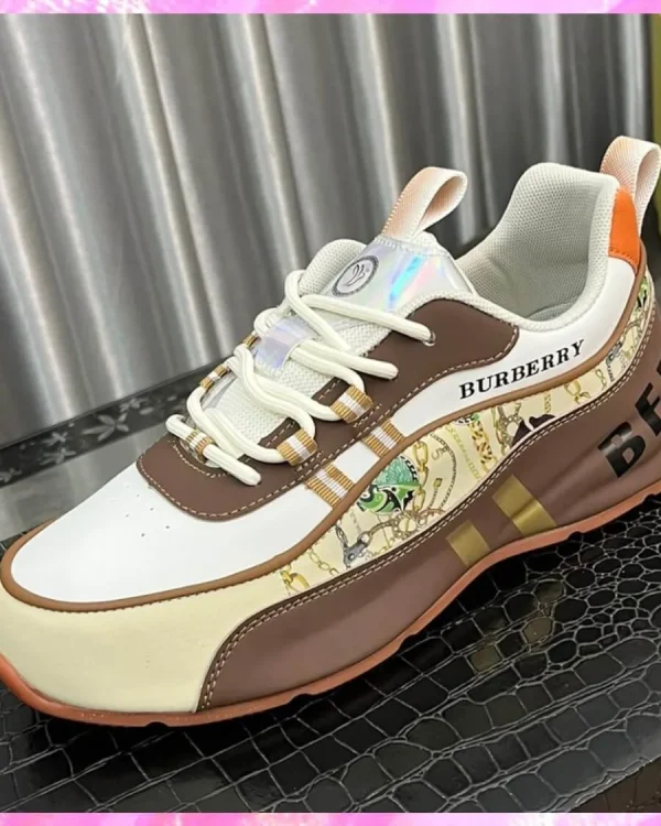 Brown Monogram Logo Sneakers