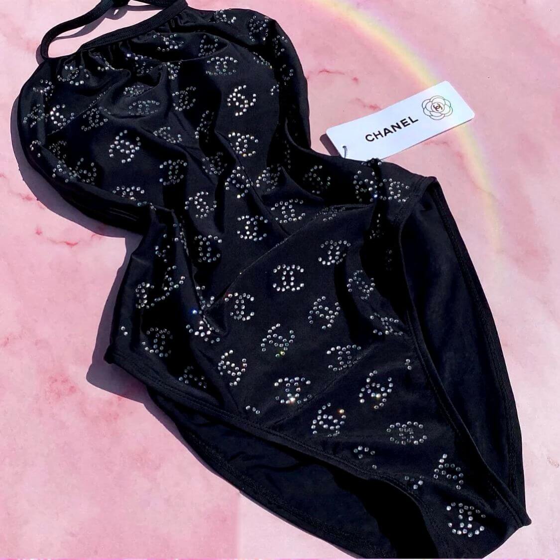 Crystal Bodysuit Swimsuit