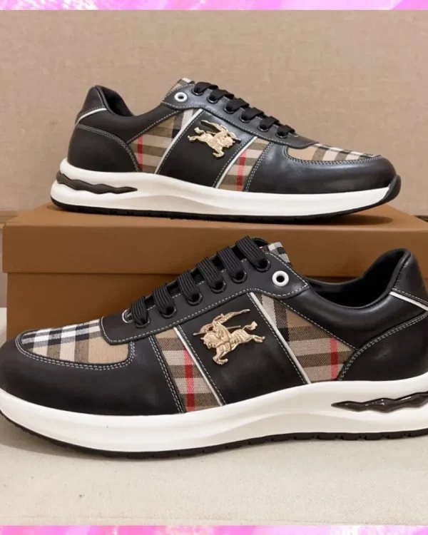 Gold Charm Plaid Sneakers