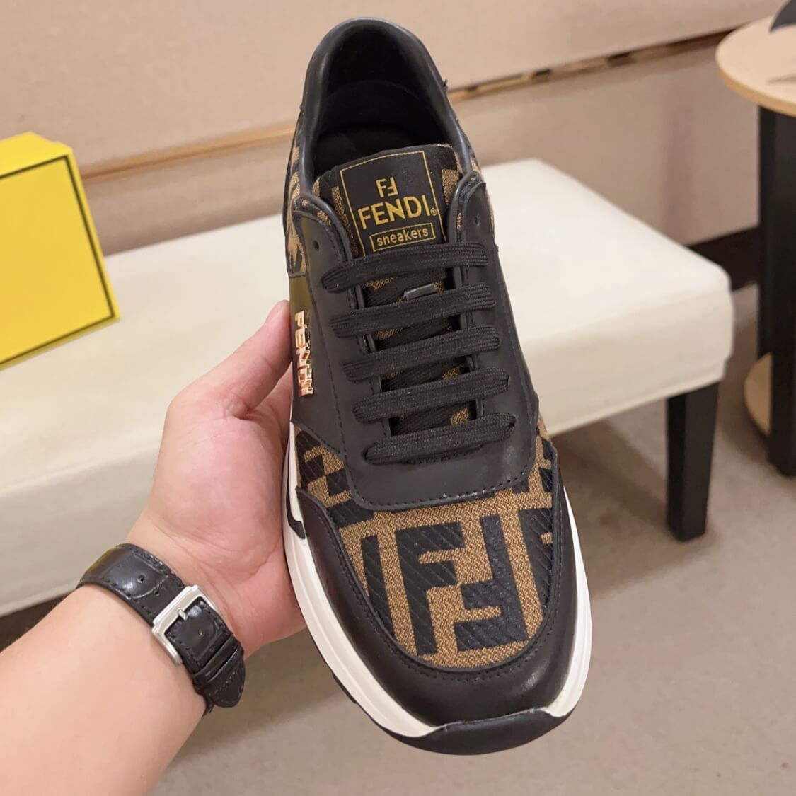 Gold Emblem Runner Sneakers 