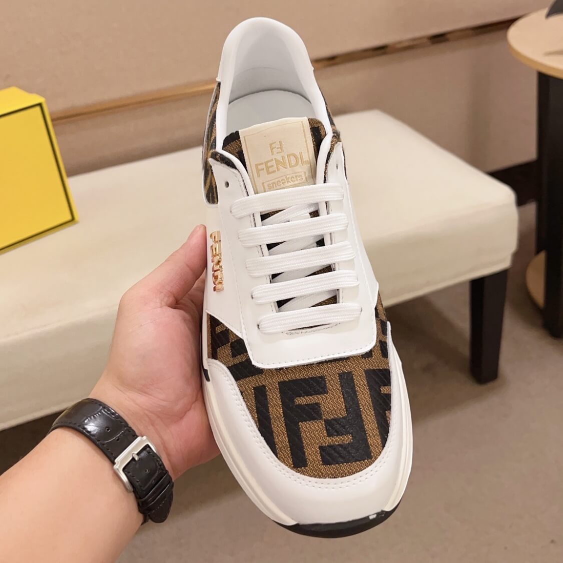 Gold Emblem Runner Sneakers 