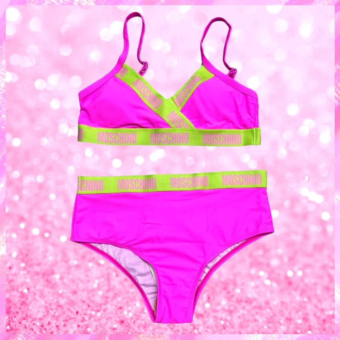 Hot Pink Monogram Bikini
