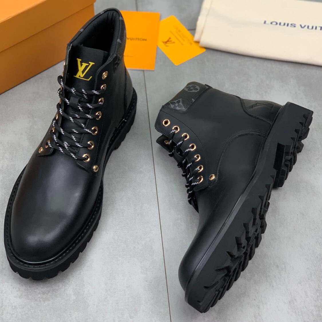 Leather Construction Boots 